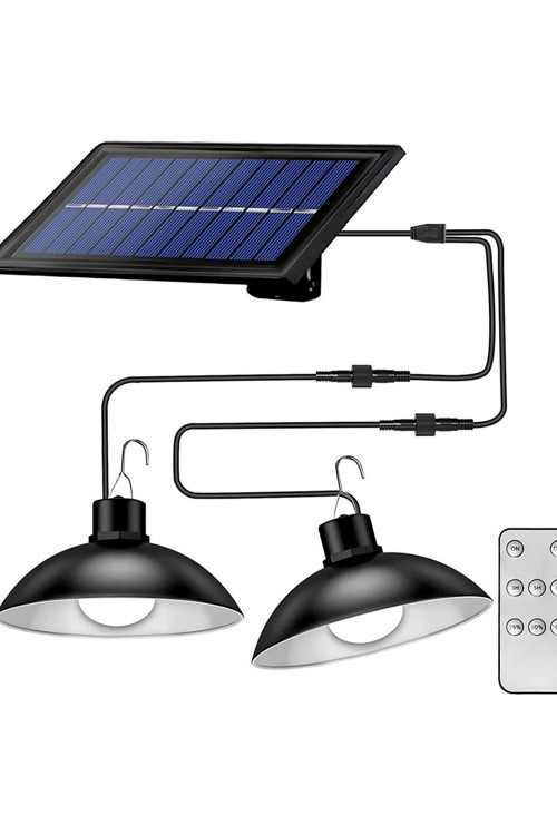 Solar 2 Ledli Ip65 Su Geçirmez Sarkıt Bahçe Aydınlatma Güneş Enerjili Kumandalı Led Işık