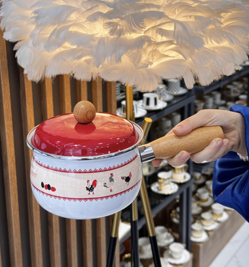 Chicken Emaye Kapaklı Sosluk Yumurta 17 cm