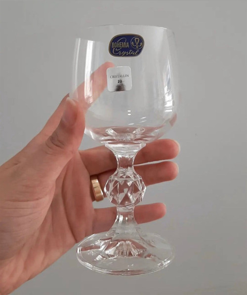 6'lı Kristal Sterna Sade Kahve Yanı Kadehi
