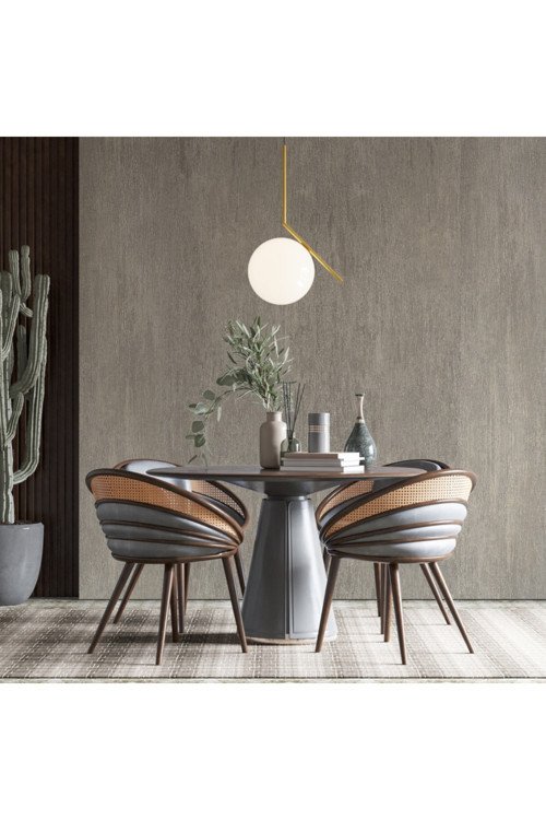 Simli Lüks Duvar Kağıdı 108-4 | Wallert Olivia, Vizon - Bej, Kağıt Taban Taban + Vinil Kaplama - 16.5 m²