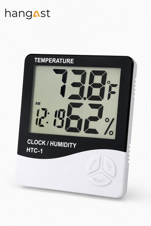 Dijital Oda Termometre Sıcaklık Ve Nem Ölçer Masa Saati Alarm | Sıcaklık Nem Ölçer Dijital Masa Saati | İç Ortam Isı ve Nem Ölçüm Cihazı °C/°F