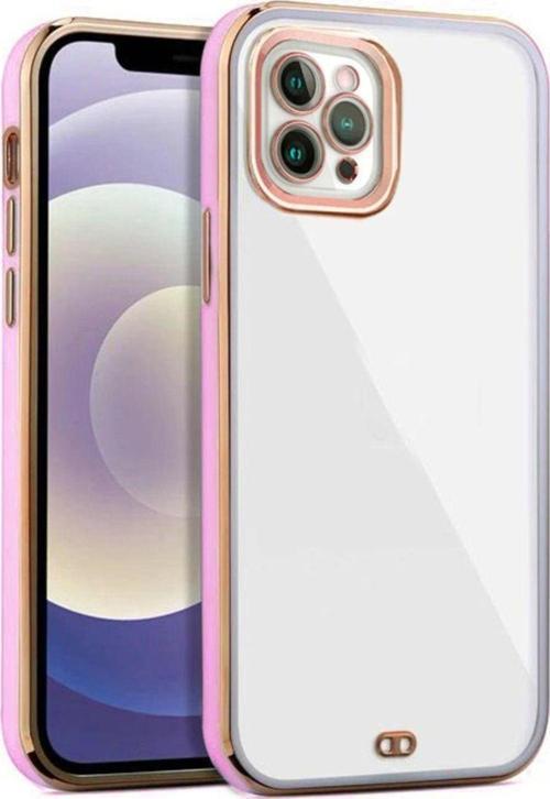 İphone 11 Pro Arka Kapak Kılıf Pembe Kenarlı Rose