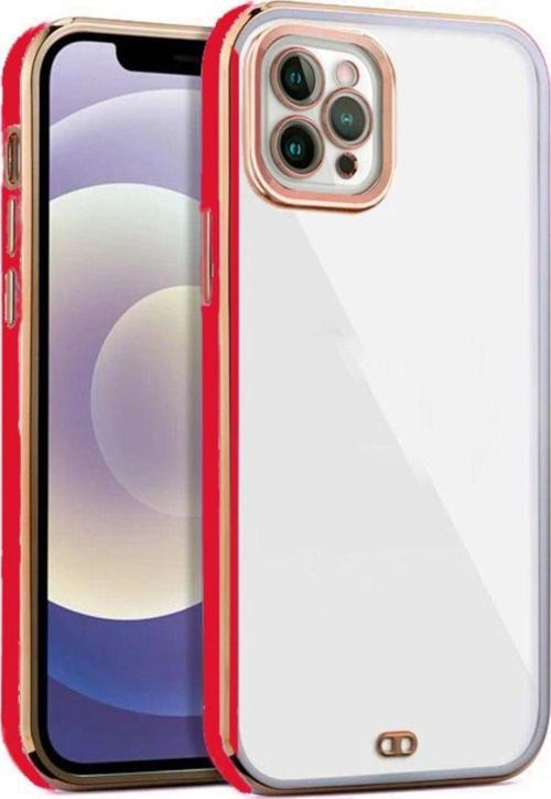 İphone 11 Pro Arka Kapak Kılıf Renkli Kırmızı Kenarlı Rose
