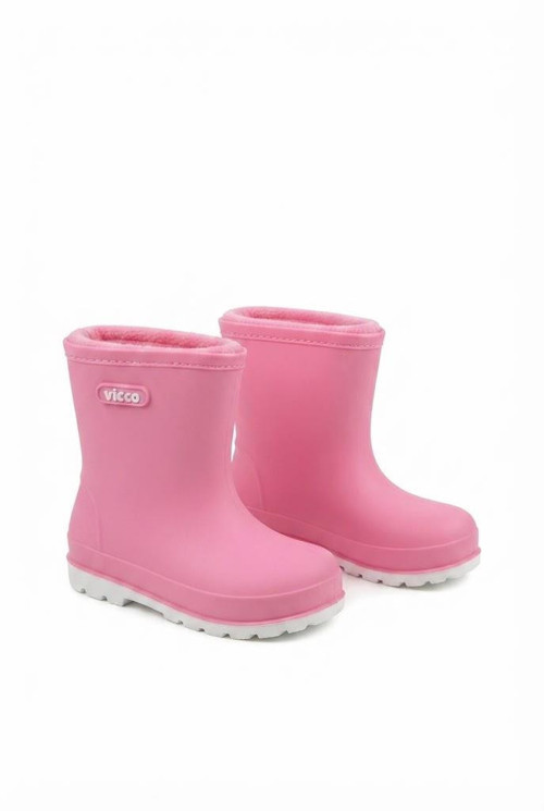 Mellow Kız Çocuk Polarlı Su Geçirmez Yağmur Çizmesi 26k 946.230 Bk Pembe