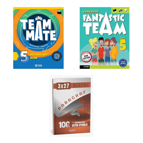 2027 Team Elt Publishing 5. Sınıf İngilizce TeamMate Vocabulary Book + WorkBook Fantastic Team Soru 3'lü Set