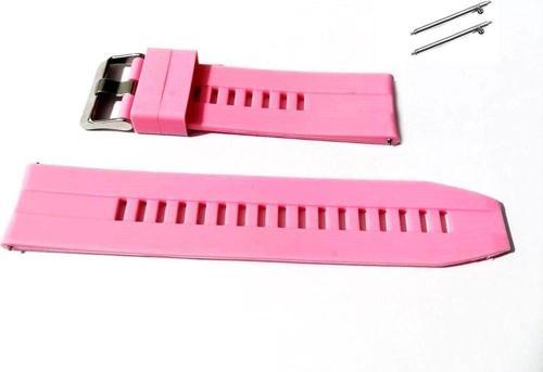 22 mm Akıllı Pimli Silikon Kayış (1) Pembe