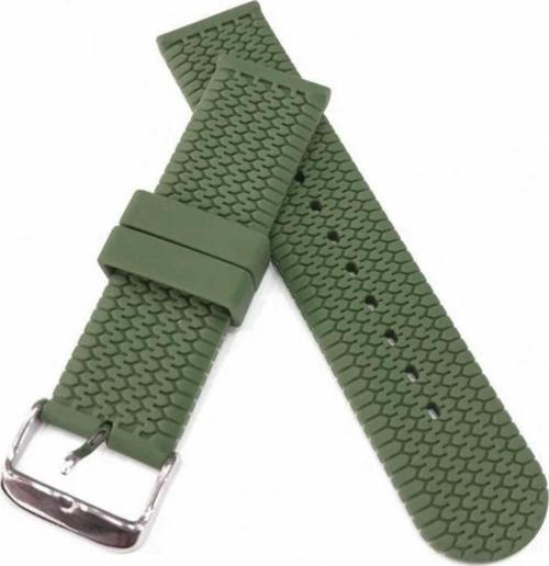 24 mm Renkli Silikon Baskılı Desenli Saat Kordonu Kayışı