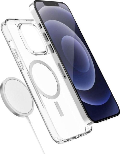 Phone 15 Magsafe Destekli Kablosuz Şarj Uyumlu Şeffaf Silikon Kılıf