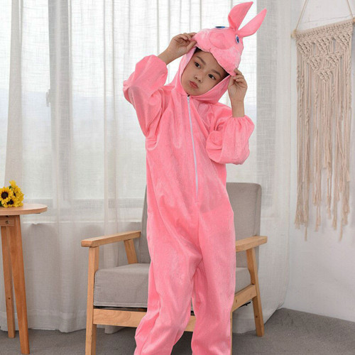 Çocuk Tavşan Kostümü Pembe Renk 6-7 Yaş 120 cm (5680)