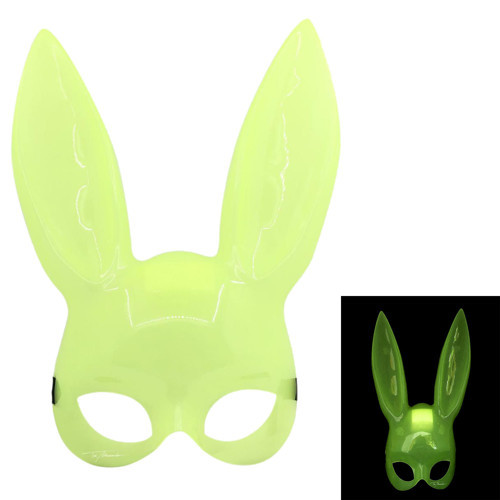 Karanlıkta Yanan Glow Floresan Tavşan Maskesi 32x22 cm (5680)