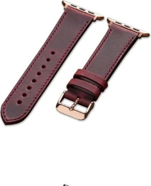 Akıllı Saat Uyumlu Lüks Deri Saat Kordonu Kroko 32 mm / 38 mm Vişne Çürügü