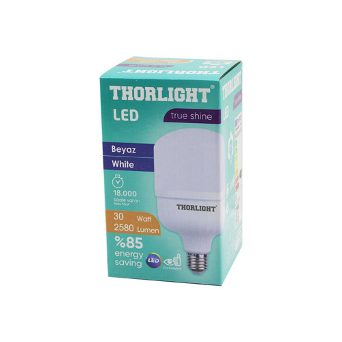THORLIGHT T-30B 30W E27 TORCH T-SHAPE BEYAZ LED AMPUL 2580 LUMEN - 6400K - 18000 SAAT - 2835 SM