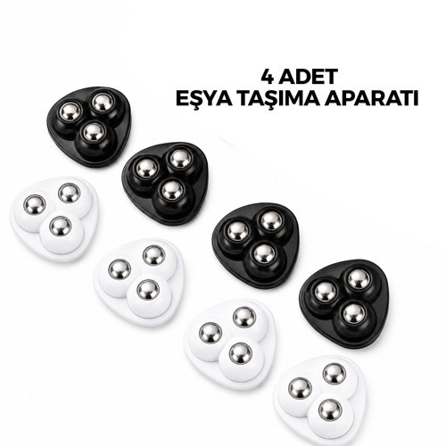 4PCS 3 BİLYA TEKERLEKLİ POŞETLİ MOBİLYA EŞYA TAŞIMA APARATI 360° (5680)