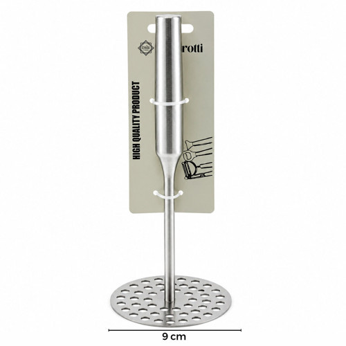 YUVARLAK ÇAP : 8CM METAL SAPLI = 11.5CM METAL PATATES EZİCİ TOPLAM UZUNLUK : 26.5CM (5680)