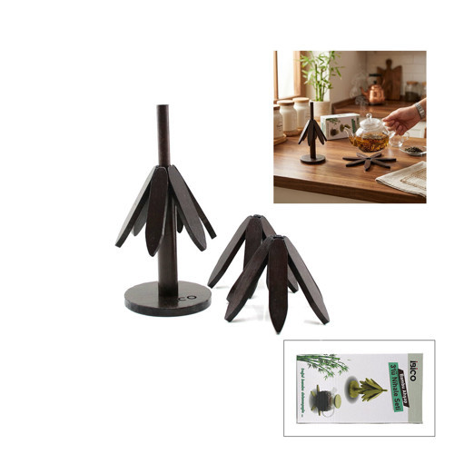 STANDLI=AĞAÇ MODEL 2PCS AHŞAP BAMBU KATLANIR NİHALE YAPRAKLI ÇİÇEK MODELİ= ÇAP: 20CM (5680)