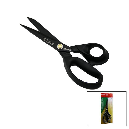 BREZİLYA STİLİ TERZİ MAKASI SİYAH - YAPIŞMAZ ERGONOMİK SAP GL-606 9 İNÇ 1/4 (5680)