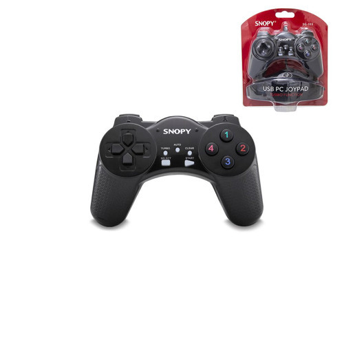 JOYPAD - GAMEPAD SİYAH OYUN KOLU USB KABLO 13 DÜĞME - 8 YÖN TETİKLEYİCİ 1.5MT KABLO (5680)