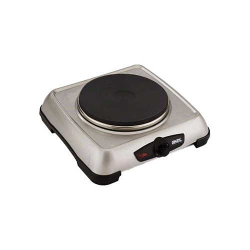 GÜMÜŞ TEK GÖZLÜ MİNİ ELEKTRİKLİ OCAK 1500W AYARLANABİLİR TERMOSTAT ISITICI YÜZEY = 18CM AP-516 (5680