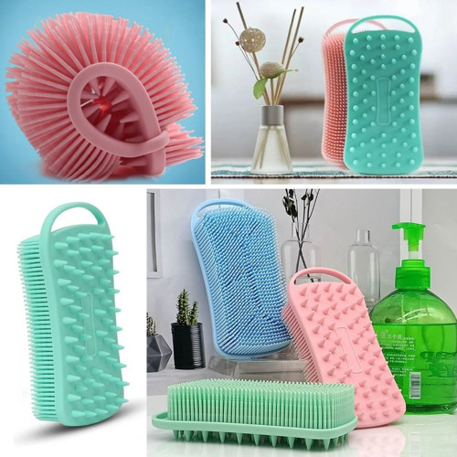 Kendiliğinden Askılı Peeling ve Masaj Etkili Silikon Banyo Vücut Fırçası (5680)