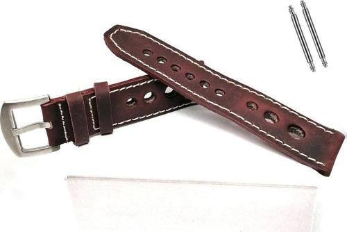 Tissot & Fossil & Panaray Uyumlu Crayz Hakiki Deri 24 mm Bordo
