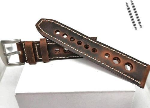 Tissot & Fossil & Panaray Uyumlu Crayz Hakiki Deri 24 mm Kahverengi