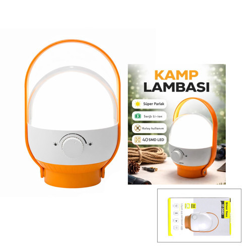 40 LED KAMP LAMBASI - FENER USB ŞARJLI AYARLANABİLİR IŞIK 6.4W - 2400mAh ST-5660 (5680)