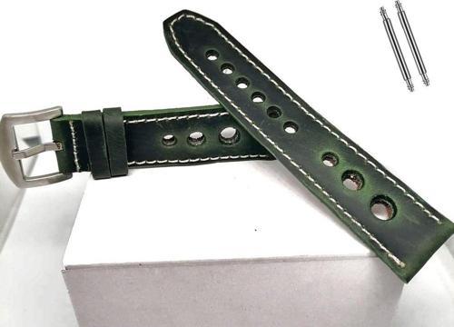 Tissot & Fossil & Panaray Uyumlu Crayz Hakiki Deri 24 mm Yeşil