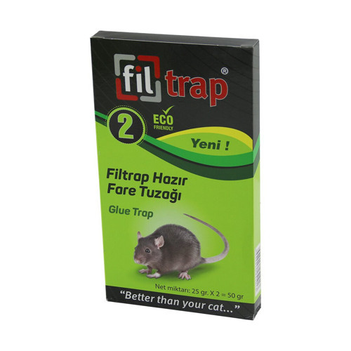 FİLTRAP 2PCS HAZIR FARE TUZAK PLASTİK LEVHA=YAPIŞKANLI 11 X19.8CM 2 X 25GR (5680)