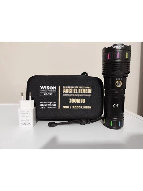 Ws-550 30w 3000 Lümen Zoomlu Profosyonel El Feneri (5680)