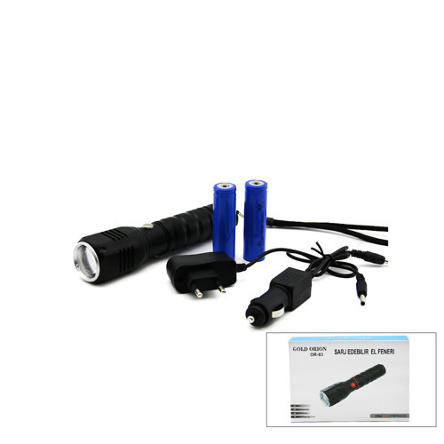 2IN1 ZOOMLU EL FENERİ - COB LED FİŞ - ÇAKMAK ŞARJLI METAL KASA 17CM 3000 LUMEN (5680)