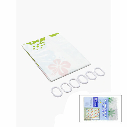 ÇİF KANAT PVC BANYO PERDESİ 2 PARÇA X 90X180CM - 12 HALKALI (5680)