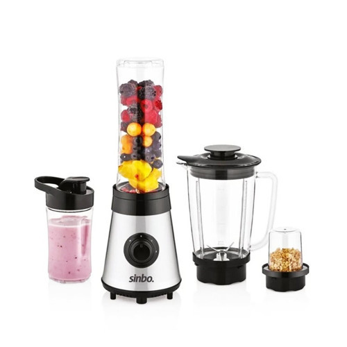 BUZ KIRICI - KAHVE ÖĞÜTÜCÜ HAZNELİ - ŞİŞELİ ÇOK AMAÇLI SMOOTHIE BLENDER 800ML - 500W SHB-3190 (5680)