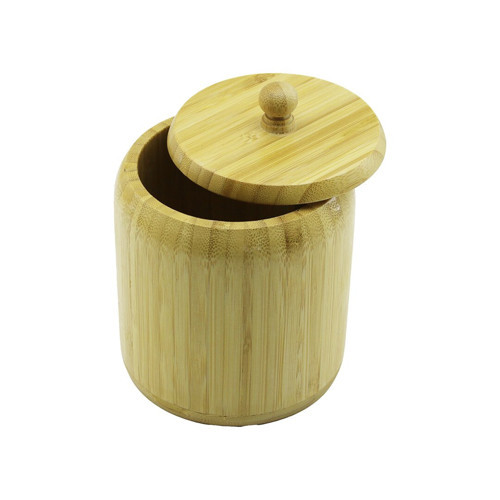 NO-12 AHŞAP - BAMBU ŞEKERLİK KAPAKLI ÇAP: 11.3CM DERİNLİK: 11CM (5680)