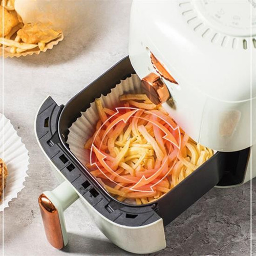 50 Adet Air Fryer Pişirme Kağıdı Tek Kullanımlık Yağ Geçirmez Yuvarlak Tabak Model PVC (5680)