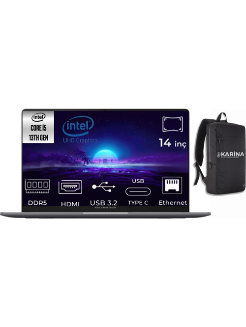 ExpertBook P1 i5-13420H P1403CVA-I58512G0D-051 32GB 4TB W11Pro 14" FullHD Dizüstü Bilgisayar
