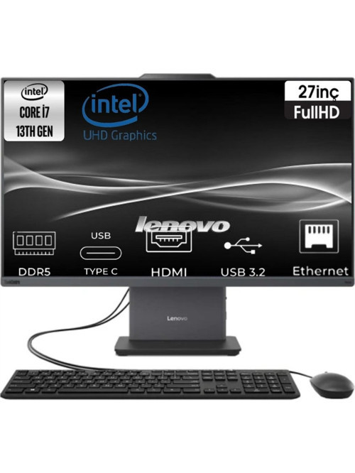 ThinkCentre Neo 50A 27 Gen 5 Intel Core i7 13620H 12SA000RTR-35 16GB 2TB W11Pro AIO Masaüstü Bilgisayar