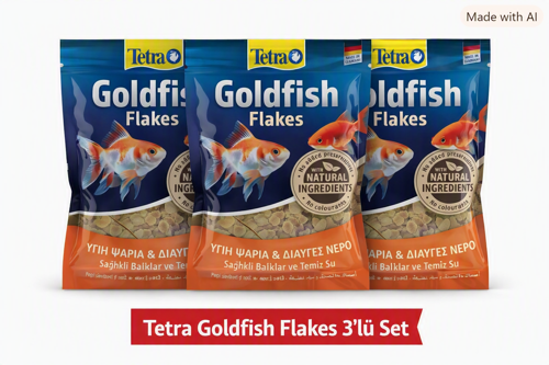 Goldfish Flakes Pul Yem 12 Gr 3lu set