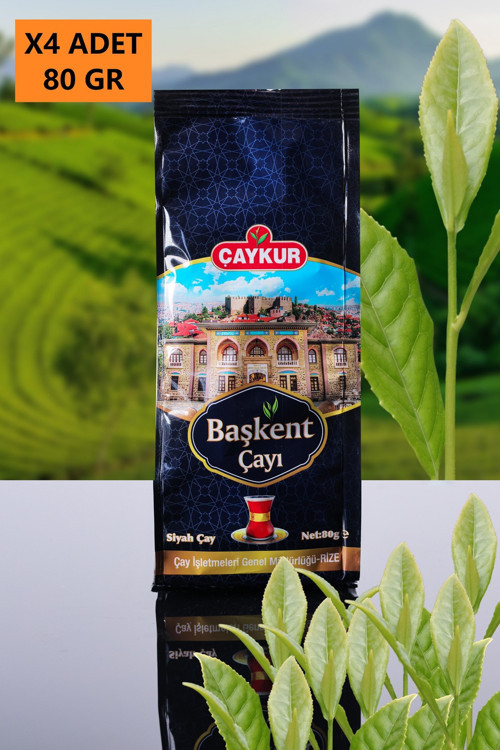 HEDİYELİK BAŞKENT ÇAYI 80 GR X 4 ADET SİYAH DÖKME ÇAY