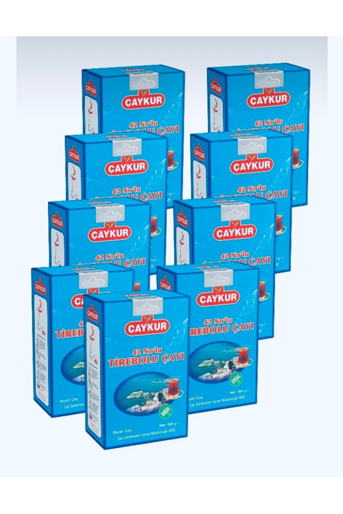 42 NO'LU TİREBOLU ÇAYI 500 GR X 9 ADET KUTU AMBALAJ SİYAH DÖKME ÇAY