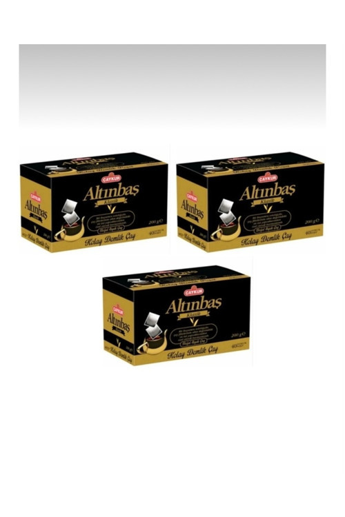 ALTINBAŞ KLASİK DEMLİK POŞET 200 GR X 3 ADET KUTU İÇİ 40'LI SİYAH ÇAY