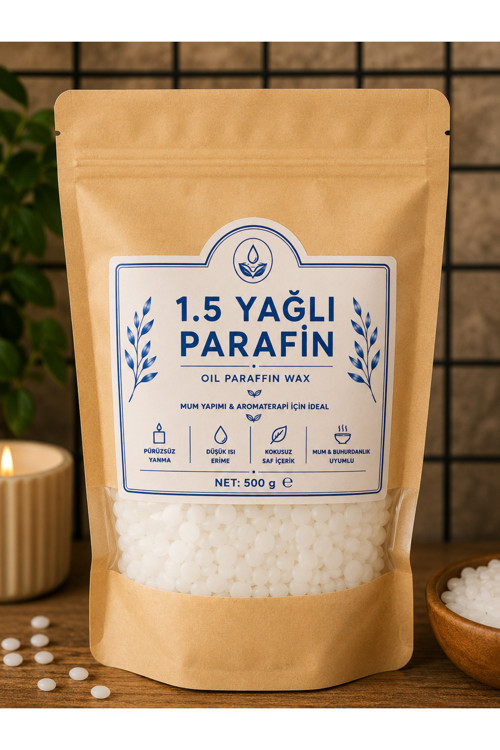500 Gr 1,5 Yağlı Parafin Mum Hammaddesi – Mum Yapımı İçin Parafin Wax