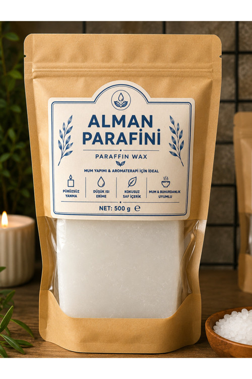 500 Gr Alman Parafini Mum Hammaddesi – Parafin Wax – Mum Yapımı İçin
