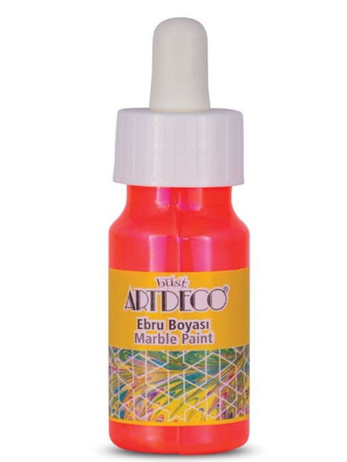 Ebru Boyası Damlalıklı 30Ml Neon Turuncu - 2 adet