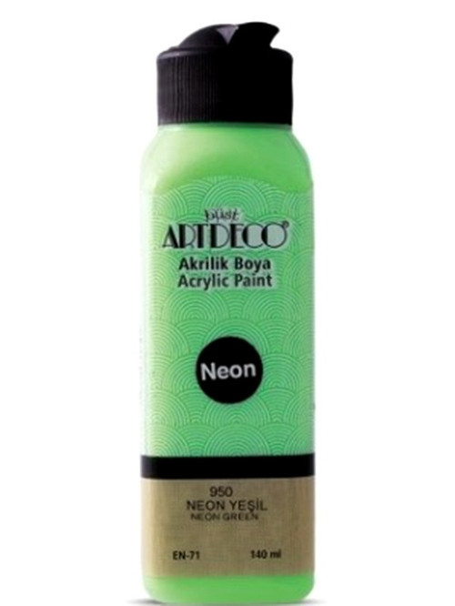 Akrilik Boya 140 ml Neon Yeşil - 4 adet