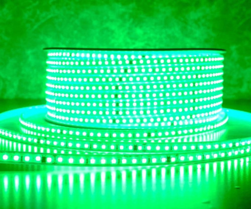 Metrede 120 Ledli 1 Metre Yeşil Işık 220 Volt İç Ve Dış Mekan Uyumlu Şerit Led İstediğiniz Metre Ala