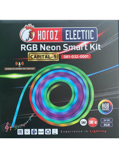 Horoz Capital-5 Rgb Neon 5 Metre Smart Kit 5w Waterproof Smd Led 311025