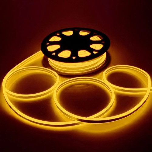 1 Metre Amber Renk Neon Led 12 Volt 6x12 İç Ve Dış Mekan Uyumlu İstediğiniz Metre Alabilirsiniz