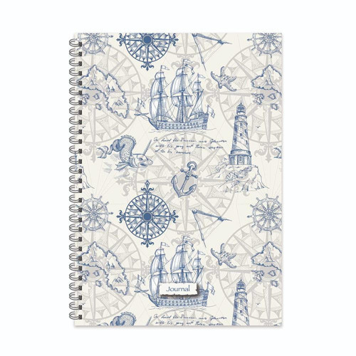 20x28 Spiralli Sert Kapak Çizgili Journal Defter - No:02