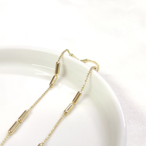 XUPING SİLİNDİR DETAY ZİNCİR KOLYE 45 CM GOLD