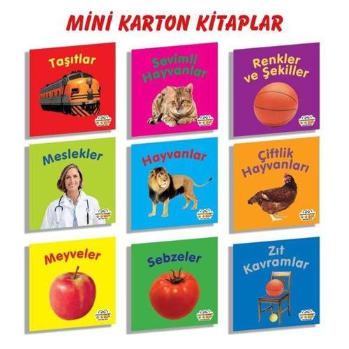 Mini Karton Kitaplar Seti - 9 Kitap Takım
